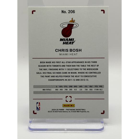 2024-25 Panini Photogenic Chris Bosh Legends Maze Parallel 23/25 SP Miami Heat - Picture 2 of 2